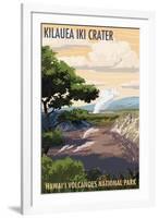 Kilauea Iki Crater, Hawaii Volcanoes National Park-Lantern Press-Framed Art Print