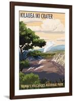 Kilauea Iki Crater, Hawaii Volcanoes National Park-Lantern Press-Framed Art Print