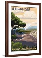 Kilauea Iki Crater, Hawaii Volcanoes National Park-Lantern Press-Framed Art Print