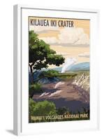 Kilauea Iki Crater, Hawaii Volcanoes National Park-Lantern Press-Framed Art Print