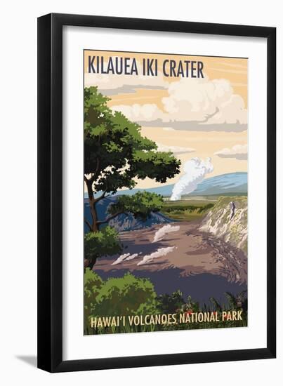 Kilauea Iki Crater, Hawaii Volcanoes National Park-Lantern Press-Framed Art Print