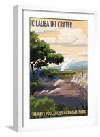 Kilauea Iki Crater, Hawaii Volcanoes National Park-Lantern Press-Framed Art Print