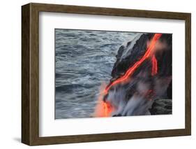 Kilauea lava flow near former town of Kalapana, Big Island, Hawaii, USA-Stuart Westmorland-Framed Photographic Print