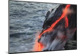 Kilauea lava flow near former town of Kalapana, Big Island, Hawaii, USA-Stuart Westmorland-Mounted Photographic Print