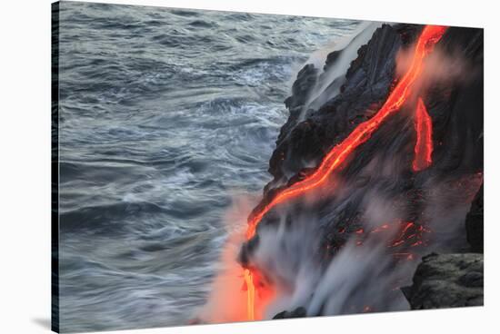 Kilauea lava flow near former town of Kalapana, Big Island, Hawaii, USA-Stuart Westmorland-Stretched Canvas