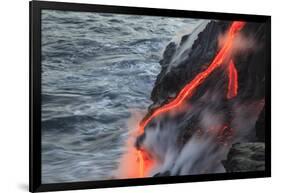 Kilauea lava flow near former town of Kalapana, Big Island, Hawaii, USA-Stuart Westmorland-Framed Photographic Print