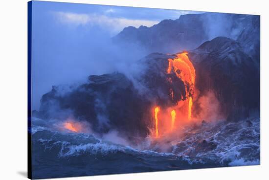 Kilauea lava flow near former town of Kalapana, Big Island, Hawaii, USA-Stuart Westmorland-Stretched Canvas