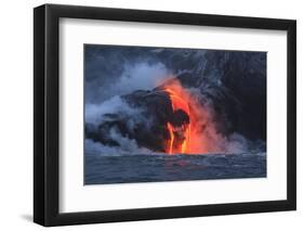 Kilauea lava flow near former town of Kalapana, Big Island, Hawaii, USA-Stuart Westmorland-Framed Photographic Print