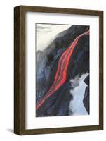 Kilauea lava flow near former town of Kalapana, Big Island, Hawaii, USA-Stuart Westmorland-Framed Photographic Print