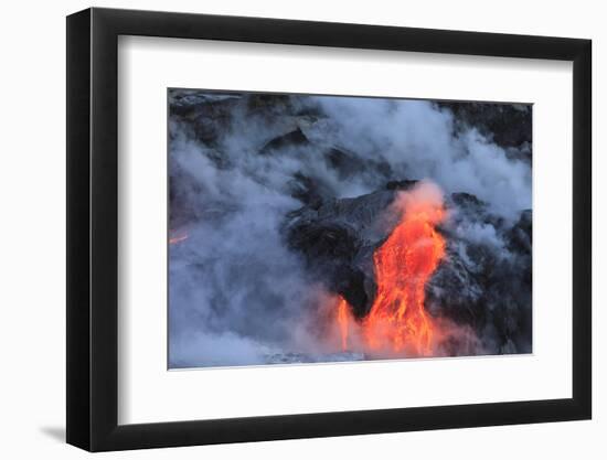 Kilauea lava flow near former town of Kalapana, Big Island, Hawaii, USA-Stuart Westmorland-Framed Photographic Print