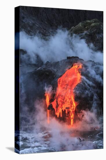 Kilauea lava flow near former town of Kalapana, Big Island, Hawaii, USA-Stuart Westmorland-Stretched Canvas