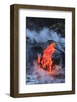 Kilauea lava flow near former town of Kalapana, Big Island, Hawaii, USA-Stuart Westmorland-Framed Photographic Print