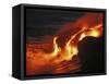 Kilauea Lava Flow Sea Entry, Big Island, Hawaii-null-Framed Stretched Canvas