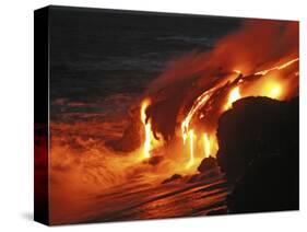 Kilauea Lava Flow Sea Entry, Big Island, Hawaii-null-Stretched Canvas