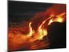 Kilauea Lava Flow Sea Entry, Big Island, Hawaii-null-Mounted Premium Photographic Print
