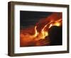 Kilauea Lava Flow Sea Entry, Big Island, Hawaii-null-Framed Photographic Print