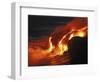 Kilauea Lava Flow Sea Entry, Big Island, Hawaii-null-Framed Photographic Print