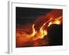 Kilauea Lava Flow Sea Entry, Big Island, Hawaii-null-Framed Photographic Print