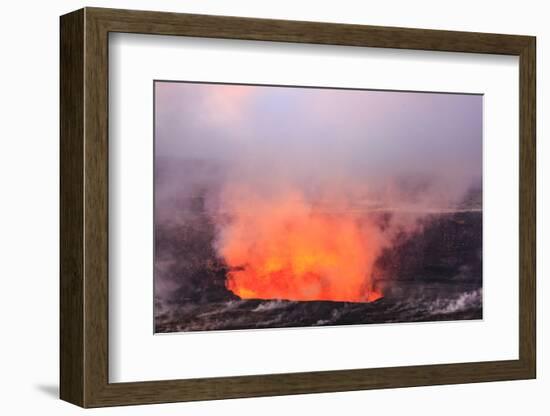 Kilauea Overlook, viewing one of the world's most active volcanoes, Hawaii Volcanoes NP, Big Island-Stuart Westmorland-Framed Photographic Print