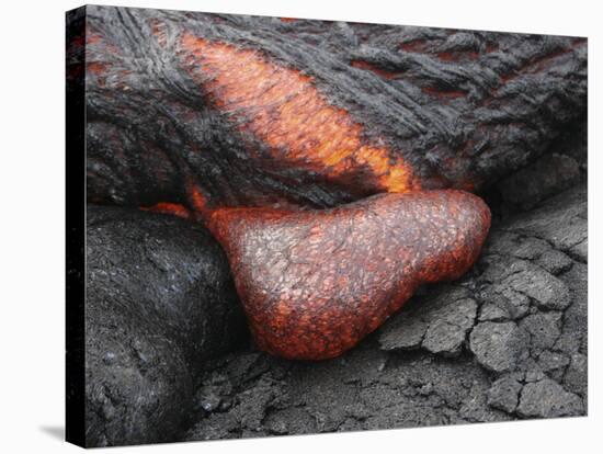 Kilauea Pahoehoe Lava Flow, Big Island, Hawaii-null-Stretched Canvas