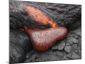 Kilauea Pahoehoe Lava Flow, Big Island, Hawaii-null-Mounted Photographic Print