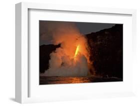 Kilauea volcano, Big Island, Hawaii. A rare lava flow formation called a fire hose-Gayle Harper-Framed Photographic Print