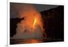 Kilauea volcano, Big Island, Hawaii. A rare lava flow formation called a fire hose-Gayle Harper-Framed Photographic Print