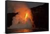 Kilauea volcano, Big Island, Hawaii. A rare lava flow formation called a fire hose-Gayle Harper-Framed Stretched Canvas