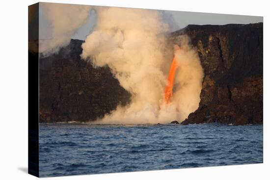 Kilauea volcano, Big Island, Hawaii. A rare lava flow formation called a 'fire hose'-Gayle Harper-Stretched Canvas