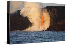 Kilauea volcano, Big Island, Hawaii. A rare lava flow formation called a 'fire hose'-Gayle Harper-Stretched Canvas