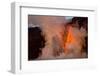 Kilauea volcano, Big Island, Hawaii. A rare lava flow formation called a 'fire hose'-Gayle Harper-Framed Photographic Print