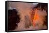 Kilauea volcano, Big Island, Hawaii. A rare lava flow formation called a 'fire hose'-Gayle Harper-Framed Stretched Canvas