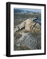 Kilauea Volcano Crater Showing Solidified Ropy Lava Called Pahoehoe, the Big Island, Hawaii, USA-Geoff Renner-Framed Photographic Print