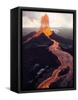 Kilauea Volcano Erupting-Jim Sugar-Framed Stretched Canvas