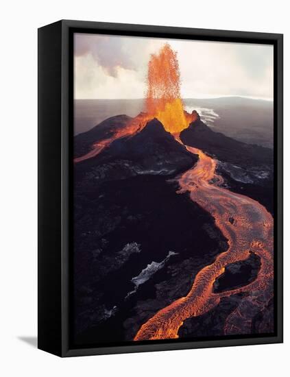Kilauea Volcano Erupting-Jim Sugar-Framed Stretched Canvas