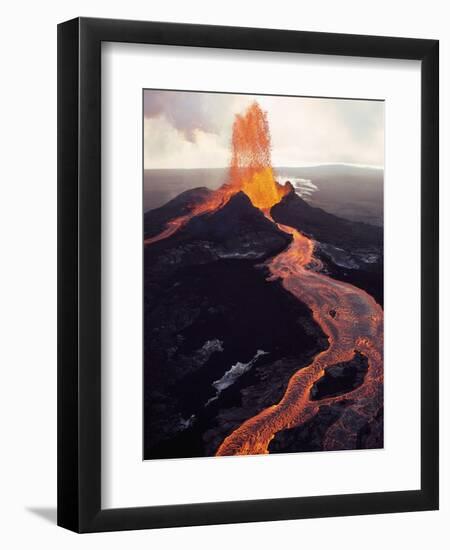 Kilauea Volcano Erupting-Jim Sugar-Framed Photographic Print