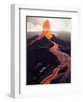 Kilauea Volcano Erupting-Jim Sugar-Framed Photographic Print