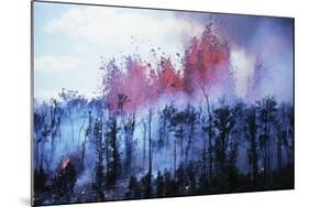 Kilauea Volcano Erupting-null-Mounted Photographic Print