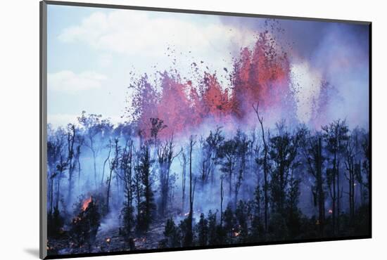 Kilauea Volcano Erupting-null-Mounted Photographic Print