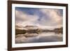 Kilchurn Castle reflected in Loch Awe at dawn in winter, Highlands, Scotland-Adam Burton-Framed Photographic Print