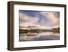 Kilchurn Castle reflected in Loch Awe at dawn in winter, Highlands, Scotland-Adam Burton-Framed Photographic Print