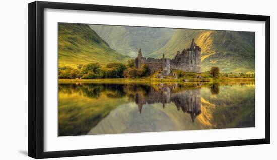 Kilchurn Castle Reflection in Loch Awe, Argyll and Bute, Scottish Highlands, Scotland-null-Framed Photographic Print