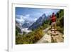 Kilian Jornet training above Montenvers-Tristan Shu-Framed Photographic Print