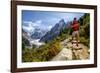 Kilian Jornet training above Montenvers-Tristan Shu-Framed Photographic Print