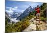 Kilian Jornet training above Montenvers-Tristan Shu-Mounted Photographic Print