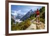 Kilian Jornet training above Montenvers-Tristan Shu-Framed Photographic Print