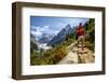 Kilian Jornet training above Montenvers-Tristan Shu-Framed Photographic Print