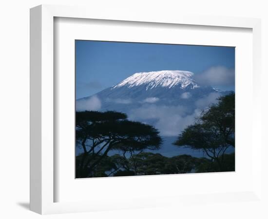 Kilimanjaro and Acacia Trees-null-Framed Photographic Print