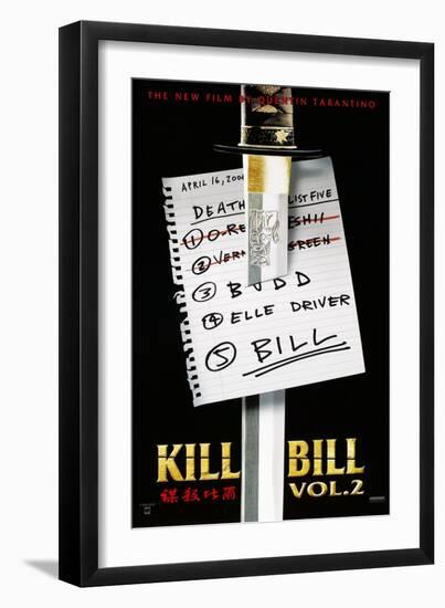 Kill Bill: Vol. 2, US Poster, 2004. © Miramax/courtesy Everett Collection-null-Framed Art Print