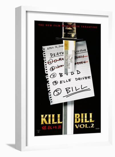 Kill Bill: Vol. 2, US Poster, 2004. © Miramax/courtesy Everett Collection-null-Framed Art Print